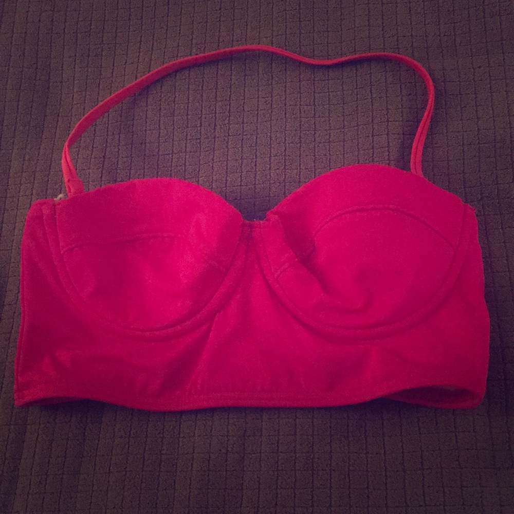 Hot Pink Halter Bikini Top